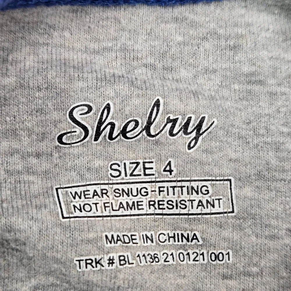 Shelry Bearpaw Kids Pajama Set Size 4 Construction Woodland Animals Grey Blue